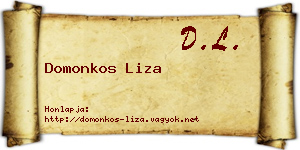 Domonkos Liza névjegykártya